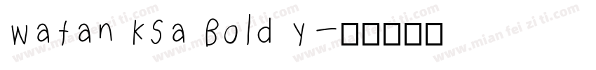 Watan KSa Bold Y字体转换